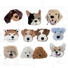 Dog key&card pouch / small adorable animal coin purse / Wetland stuffs