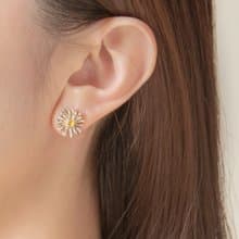Daisy Earrings 雛菊純銀寶石耳環 花花 花朵 純銀耳環 送禮推薦