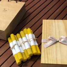 手卷蜂蠟蠟燭 | 濃濃蜂蜜香 | 耶誕節裝飾送禮