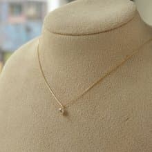 18K黃金 天然真鑽 鑽石項鍊 0.30ctUP 日本製造 飾品 聖誕飾品