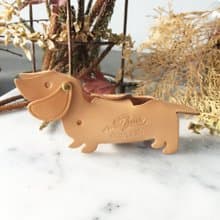 相愛臘腸狗汽車鑰匙包 | 奶油黃 Car Key Case