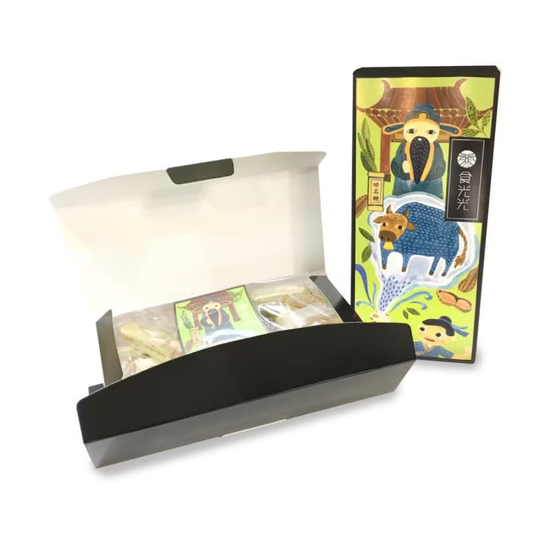 【茶食光光】北埔蒸菁綠茶牛軋糖(蛋奶素)_300g/盒