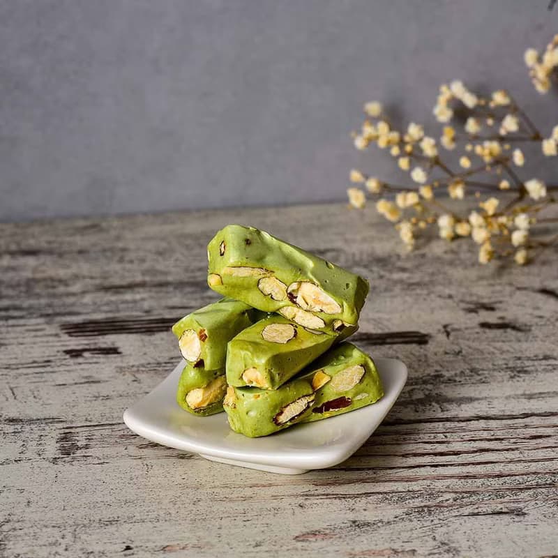 【茶食光光】北埔蒸菁綠茶牛軋糖(蛋奶素)_300g/盒