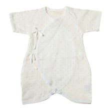點點綁帶連身服-100%純棉紗布嬰兒連身衣(短袖短褲)-寶寶新生兒3M