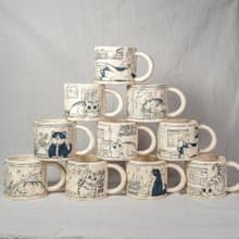 Cute Cat Coffee Mugs Handpainted 330Ml Cat Mug Cartoon Mug Cat Mug Great Gifts