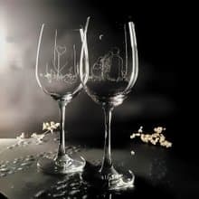 【婚慶賀禮小物】客定手雕 In love 高腳杯 對杯 雕圖/免費刻字