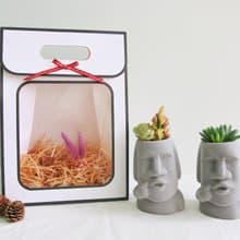 禮盒加購 • 白底黑框手提櫥窗禮盒【不含盆器和植物】/聖誕禮盒