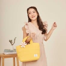 PUFF - nylon puffy tote bag (yellow)