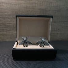 小蜜蜂袖扣紳士個性金屬袖扣禮盒裝