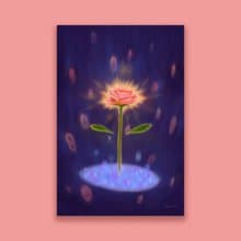 花朵 的 祝福-掛畫/畫/畫作/裝飾畫/花/植物/療癒/奇幻/夢/玫瑰花