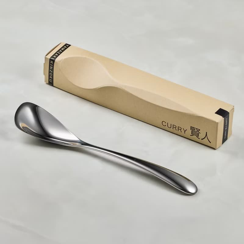 日本山崎金屬 - 賢人系列 - 不鏽鋼左手咖哩匙 (198 mm)