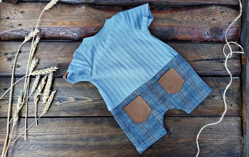 Newborn boy outfit denim jumpsuit, Baby Boy Overalls, baby boy romper
