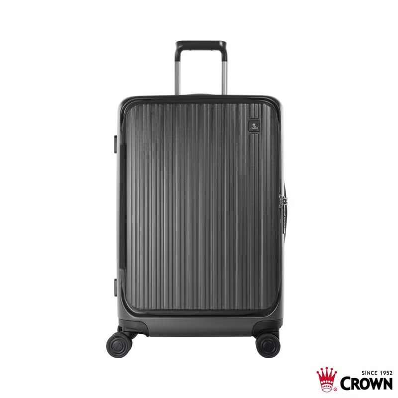 【CROWN】29吋 BOXY 前開框架拉桿箱 託運箱  鐵灰色