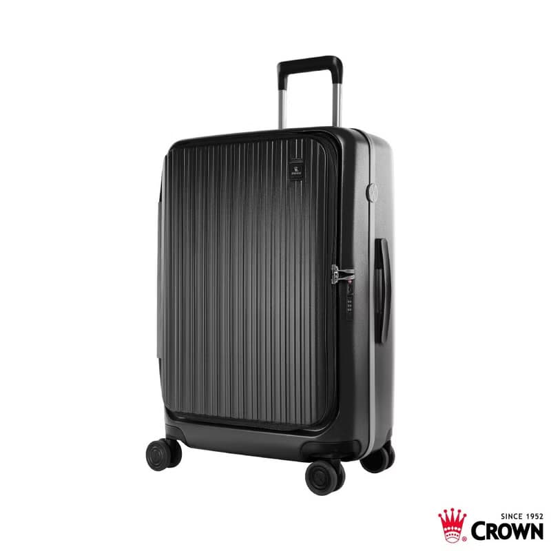 【CROWN】29吋 BOXY 前開框架拉桿箱 託運箱  鐵灰色