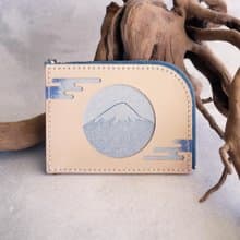 富士山拉鏈零錢包 | 手縫皮革材料包 | BSP155