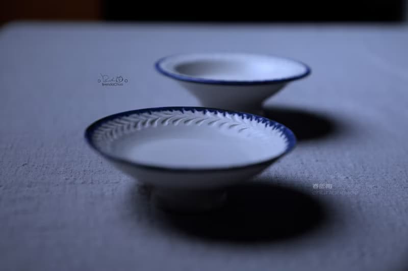 春郎陶-小麥刻纹高檯10.5cm