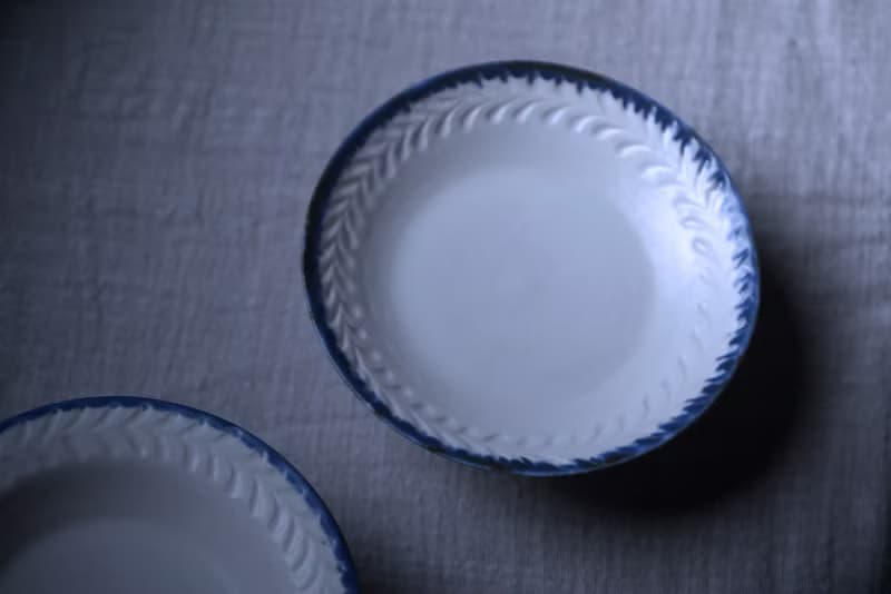 春郎陶-小麥刻纹高檯10.5cm