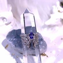 天然丹泉石 丹泉石戒 天使款 0.54克拉 925純銀 12月誕生石