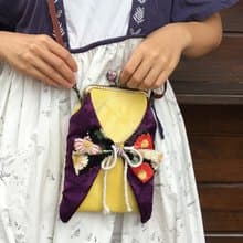 木蘭時 手機零錢包 吻鎖口金包包 斜背小包 側背包 單肩背包 銀包