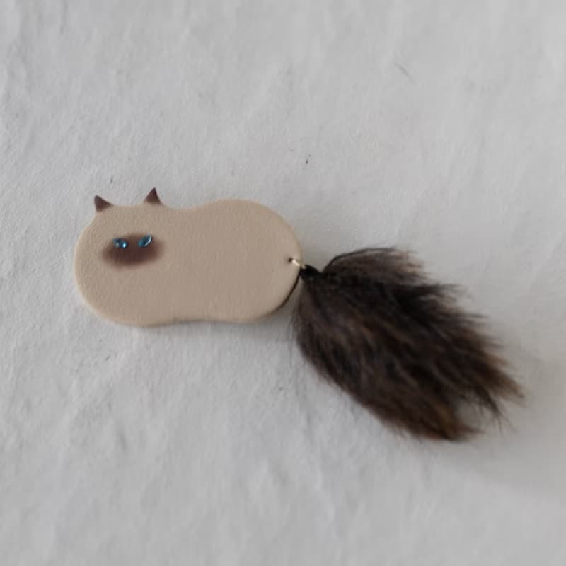 貓　胸針  /  暹羅貓