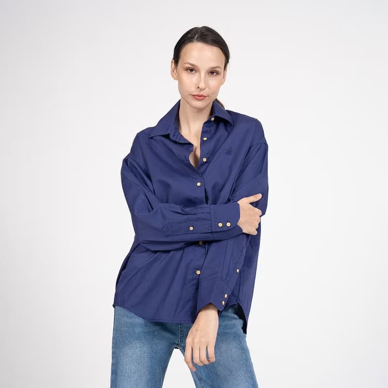 BASIC // navy // women oversized shirt