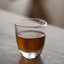 聞說|日式錘紋玻璃品茗杯 小號簡約豎杯耐熱玻璃茶杯 透明水杯
