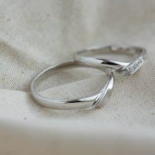 【情侶對戒】Ribbon 禮物 • 純銀戒指厚鍍18K金 日常婚戒