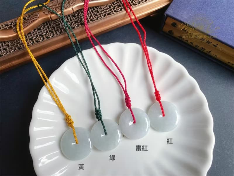 天然緬甸玉翡翠 冰晴底帶綠質細 平安扣 項鍊 禮物 長輩禮 滿月禮