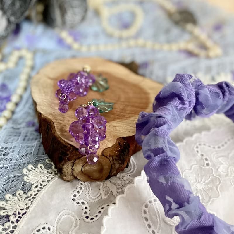 皺褶綴飾髮箍/ 耳環頭箍 透紗 細版 細邊 新娘頭飾 髮窟 髮飾