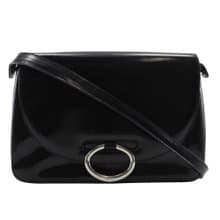 【日本直送】プラダ PRADA ワンショルダー ショルダーバッグ パテントレザー 黒 レディース【中古】
