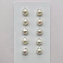 日本直送 數量限定 6.5mm天然色巴洛克形Akoya珍珠耳環 耳釘 耳飾