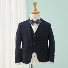 HAO.HAO kids 俏皮點點西裝-水藍點深藍(三件組)