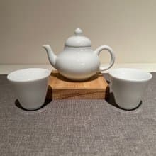 【瓷】輟球型潤瓷壺(一壺二杯)精緻泡茶壺