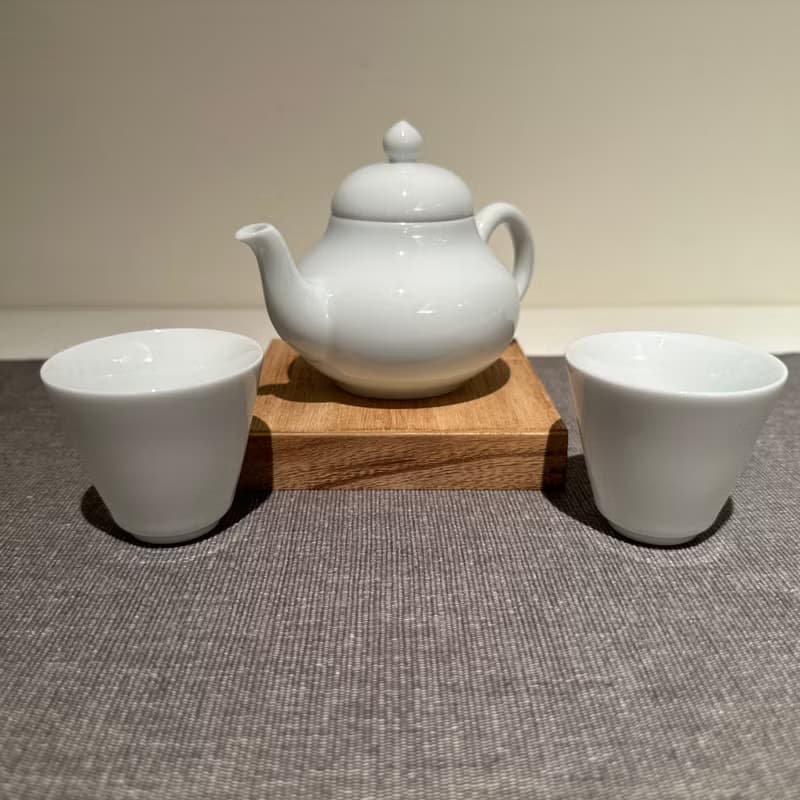 【瓷】輟球型潤瓷壺(一壺二杯)精緻泡茶壺