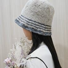 手工編織自然文青風漁夫帽(保暖帽/小臉效果/造型帽)