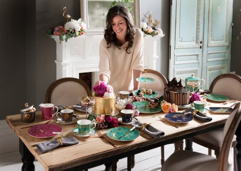 Sara Miller Chelsea愛情鳥系列-桃粉250ML奶罐