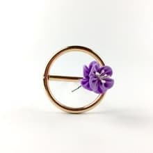 Kaika Ato / 山茶茶-小紫 / 日式和風布花 / つまみ細工 花簪