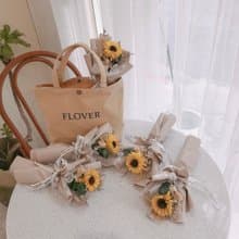 奶油色單朵非洲菊花束
