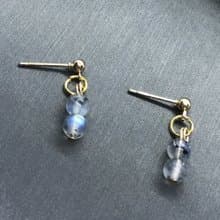 上杉采花-冷靜魅力藍光拉長短墜耳飾