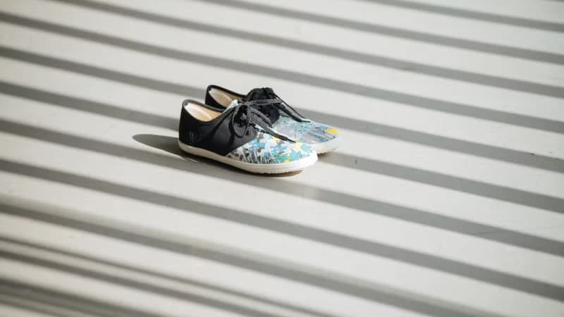 日系推薦【牛津日】森與花 日本花 帆布鞋 水彩風