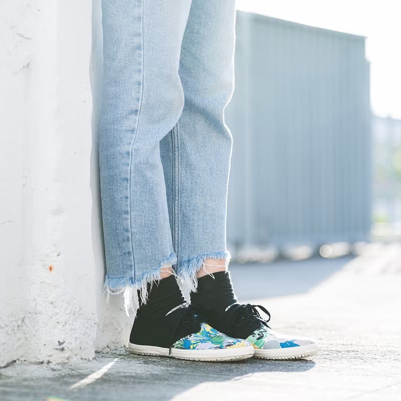 日系推薦【牛津日】森與花 日本花 帆布鞋 水彩風