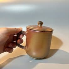 柴燒500cc有蓋馬克杯 / 啤酒杯 / 小平凡手作