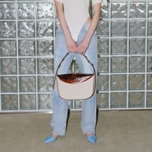 Berlin Caramel Shoulder Crossbody Bag (Two-tone Canvas + ITALY Cow Leather)