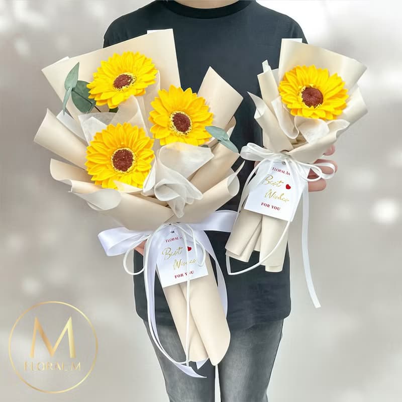 盛夏最好祝福向日葵香水花中型 (贈送5ml香氛油)