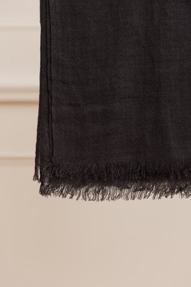 CASHMERE 精薄超高支紗喀什米爾披肩 | CHARCOAL |
