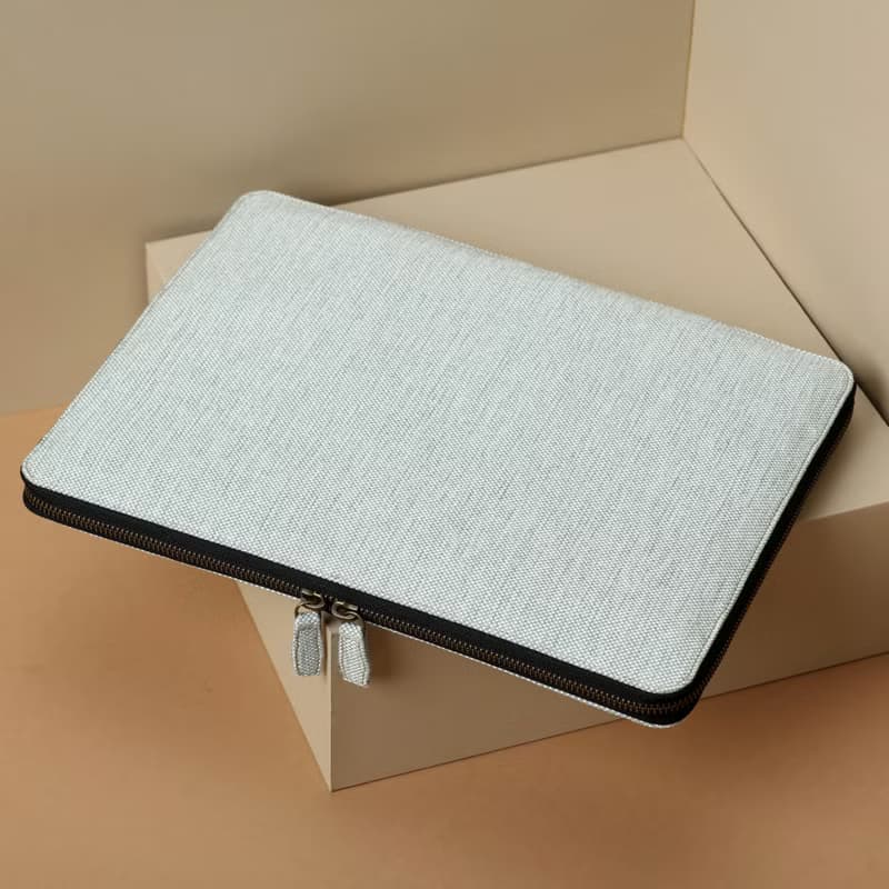 Leather Laptop Case with Zippers