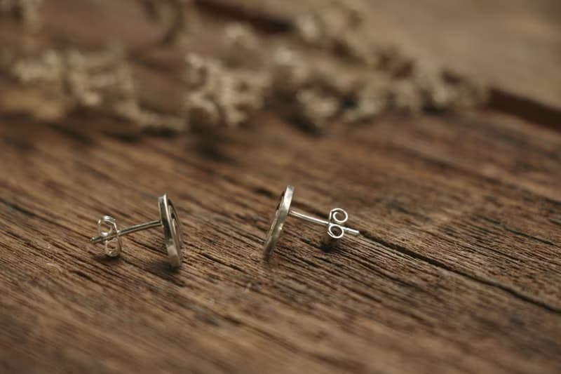 Cloud Rainbow Studs weather jewelry Jacket Font back Earrings Sterling Silver耳環