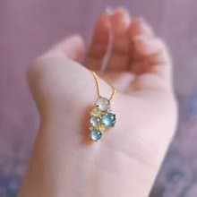 財水•淨化|仙氣高冰玻藍翡|A貨翡翠純銀吊墜•萬用台