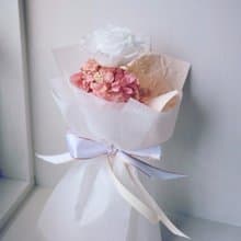 永生玫瑰花束  生日 l 週年 l 慶祝 l 白色