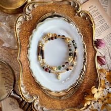 -秋收豐果-天然水晶手鏈/黃銅手鍊